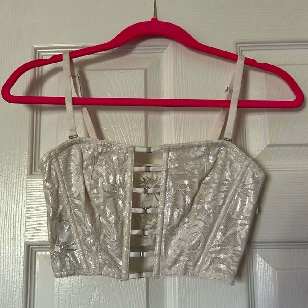 Victoria Secret white corset top